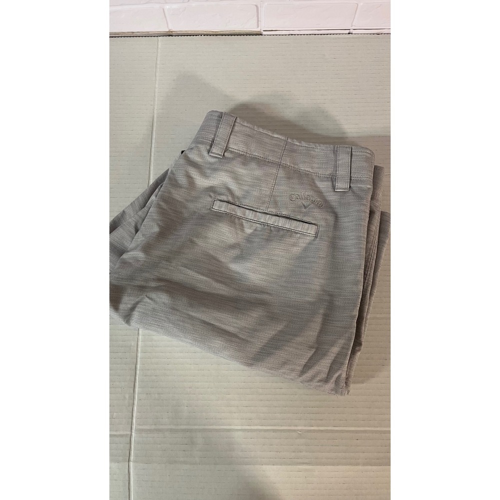 Callaway Golf Shorts Men's 38 Gray Textured Chevron Performance Stretch - Picture 8 of 8